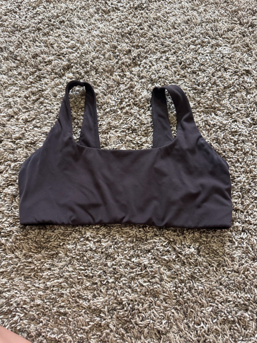 aerie Brown Scoop Bra with Wide Straps